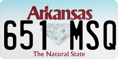 AR license plate 651MSQ
