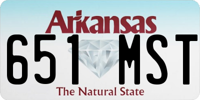AR license plate 651MST