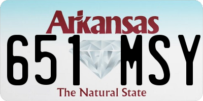 AR license plate 651MSY