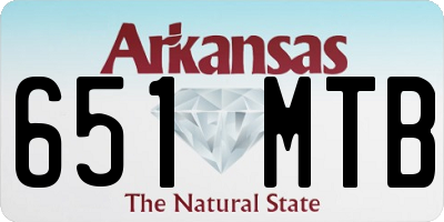 AR license plate 651MTB
