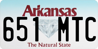 AR license plate 651MTC