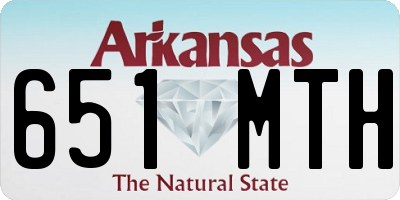 AR license plate 651MTH