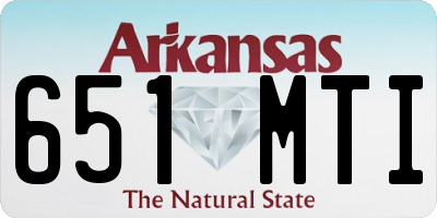 AR license plate 651MTI