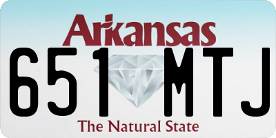 AR license plate 651MTJ