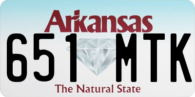 AR license plate 651MTK