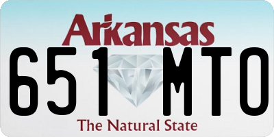 AR license plate 651MTO
