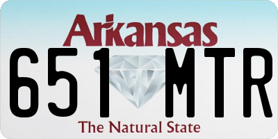 AR license plate 651MTR