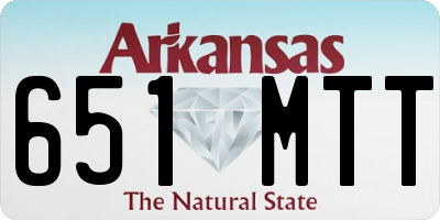 AR license plate 651MTT