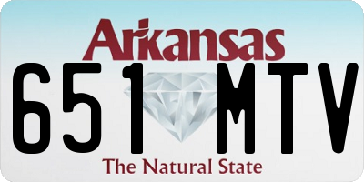 AR license plate 651MTV