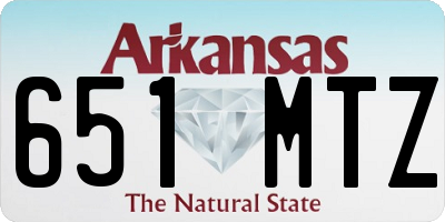 AR license plate 651MTZ