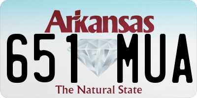 AR license plate 651MUA