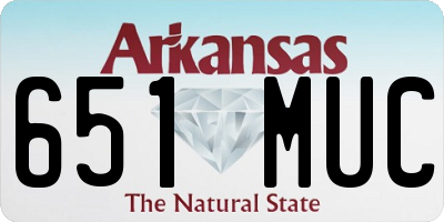 AR license plate 651MUC