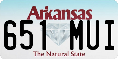 AR license plate 651MUI