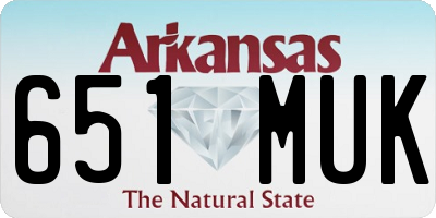 AR license plate 651MUK