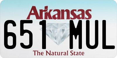 AR license plate 651MUL