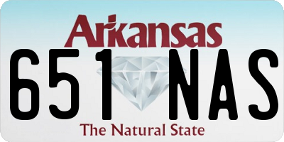 AR license plate 651NAS