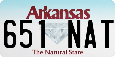 AR license plate 651NAT