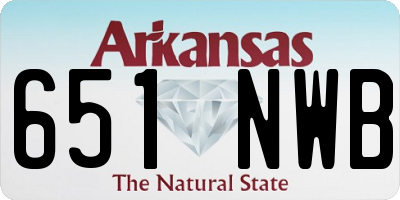 AR license plate 651NWB