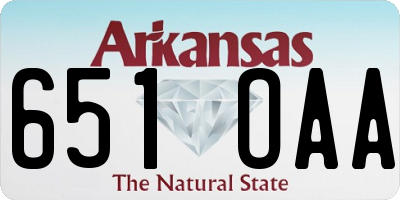 AR license plate 651OAA
