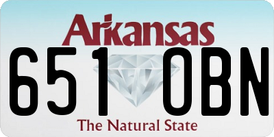 AR license plate 651OBN
