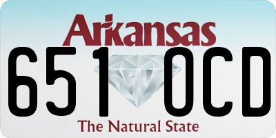 AR license plate 651OCD