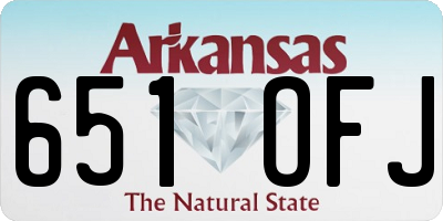 AR license plate 651OFJ
