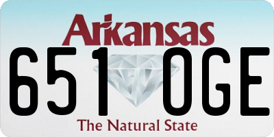 AR license plate 651OGE