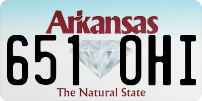 AR license plate 651OHI