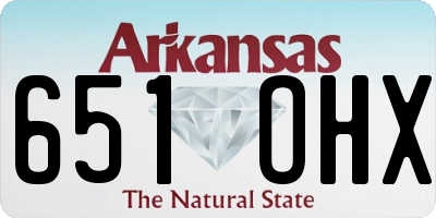 AR license plate 651OHX