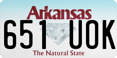 AR license plate 651UOK