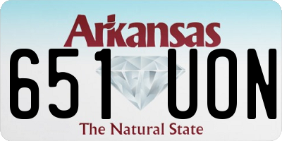 AR license plate 651UON