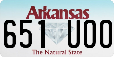 AR license plate 651UOO