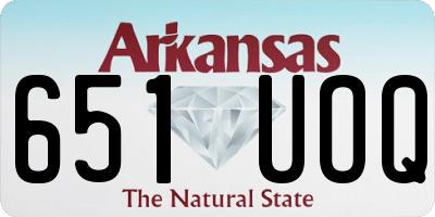 AR license plate 651UOQ