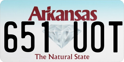 AR license plate 651UOT