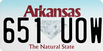 AR license plate 651UOW