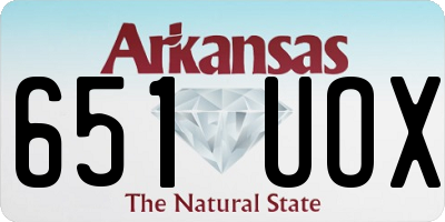 AR license plate 651UOX