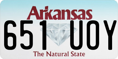AR license plate 651UOY