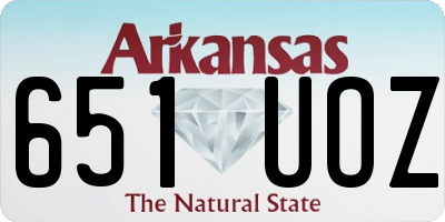 AR license plate 651UOZ