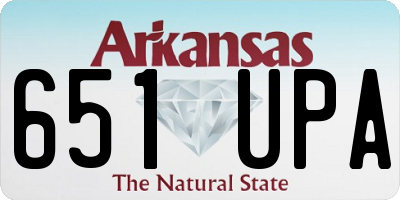 AR license plate 651UPA