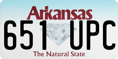 AR license plate 651UPC
