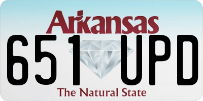 AR license plate 651UPD
