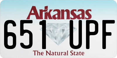AR license plate 651UPF