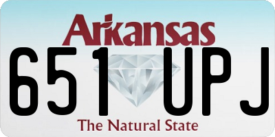 AR license plate 651UPJ