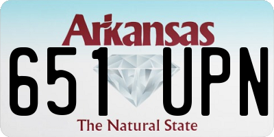 AR license plate 651UPN
