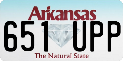 AR license plate 651UPP