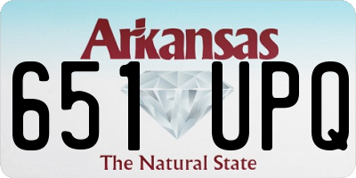 AR license plate 651UPQ