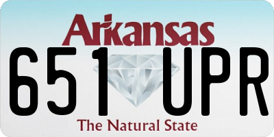 AR license plate 651UPR