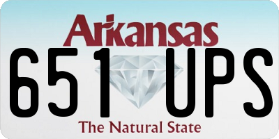 AR license plate 651UPS