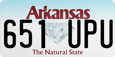 AR license plate 651UPU