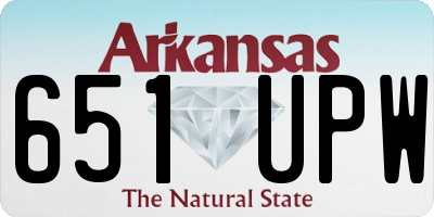 AR license plate 651UPW